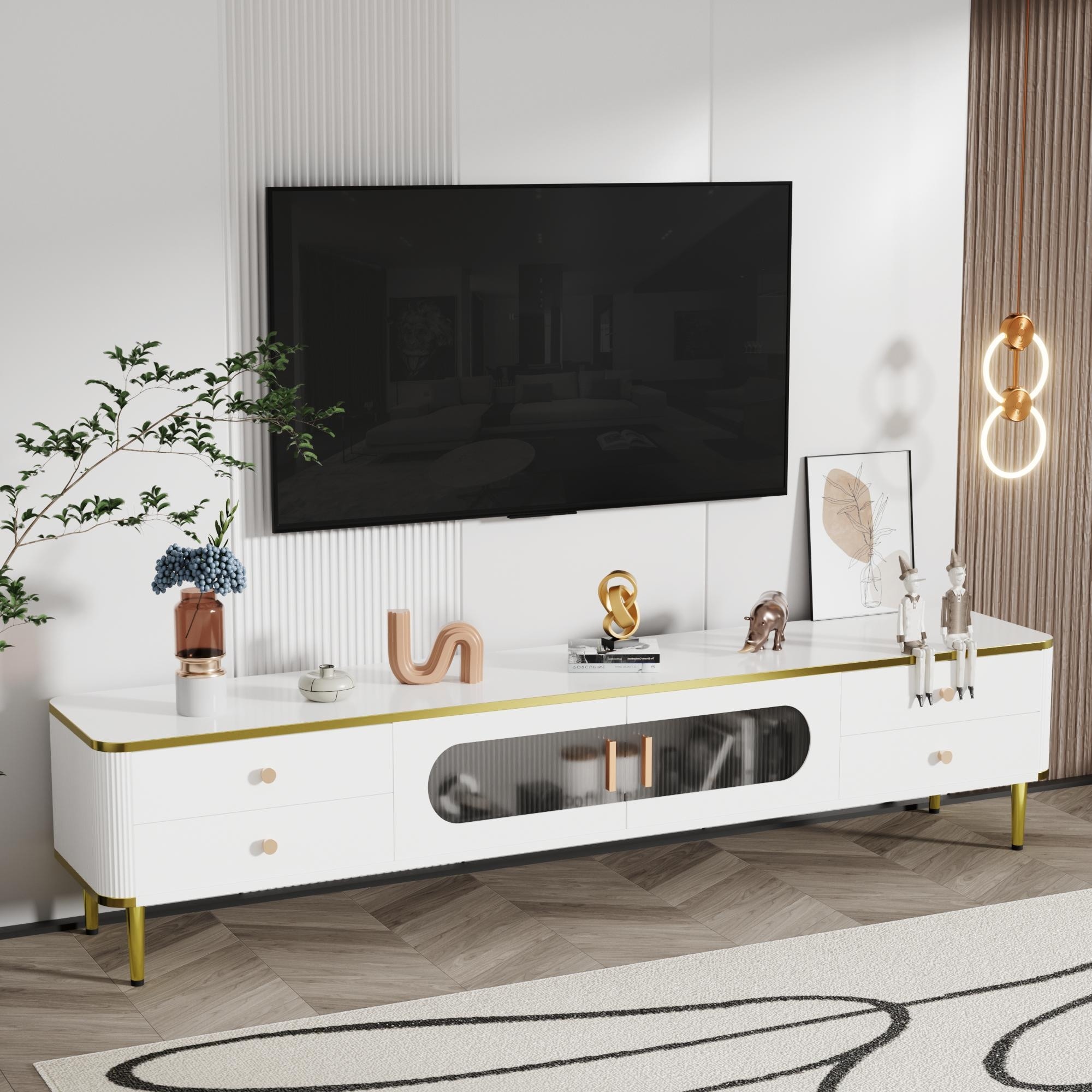 White media online console cabinet